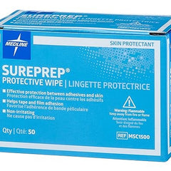 skin barrier wipe sureprep 40 to 80 strength isopropyl alcohol individual packet nonsterile packaging type box