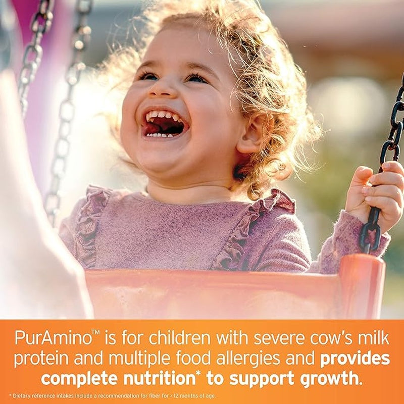 pediatric oral supplement puramino jr vanilla flavor 14 1 oz can powder amino acid cows milk allergy packaging type case