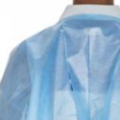 protective procedure gown one size fits most blue nonsterile aami level 4 disposable packaging type case