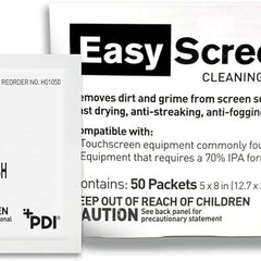 Easy Screen Surface Cleaner Premoistened Alcohol Based Manual Pull Wipe 50 Count Individual Packet Alcohol Scent NonSterile, Packaging Type- Case