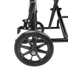 Portable electric wheelchair battery and motor detail