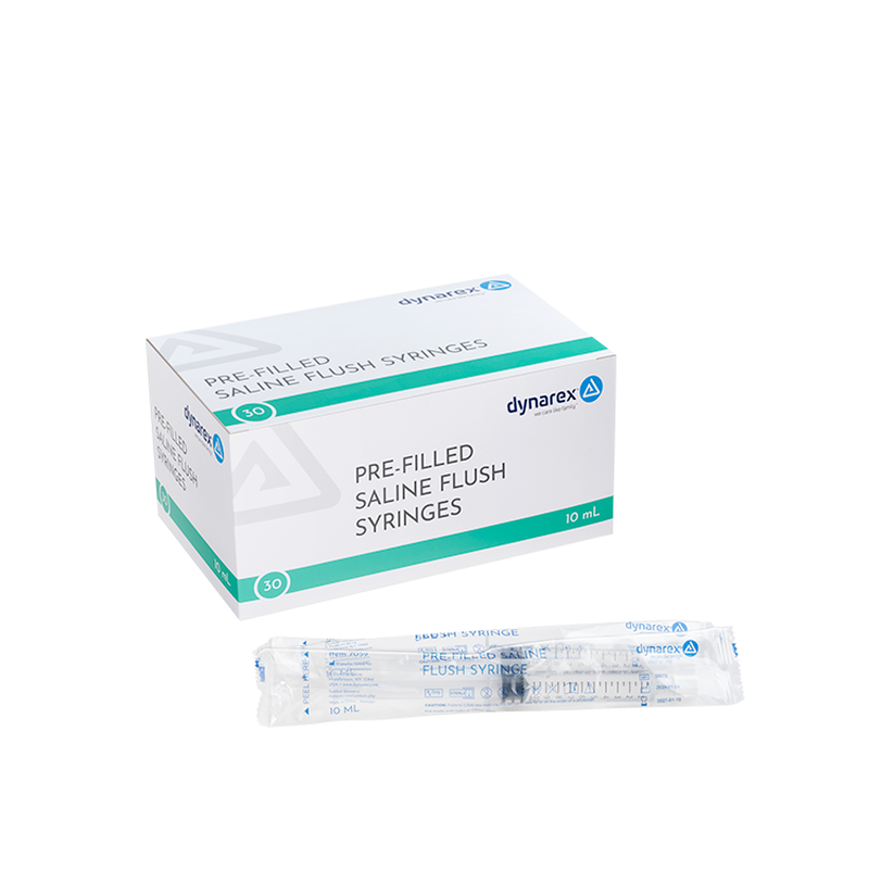 Dynarex Pre-Filled Saline Flush Syringes, Pack Type 30 Box Per Case
