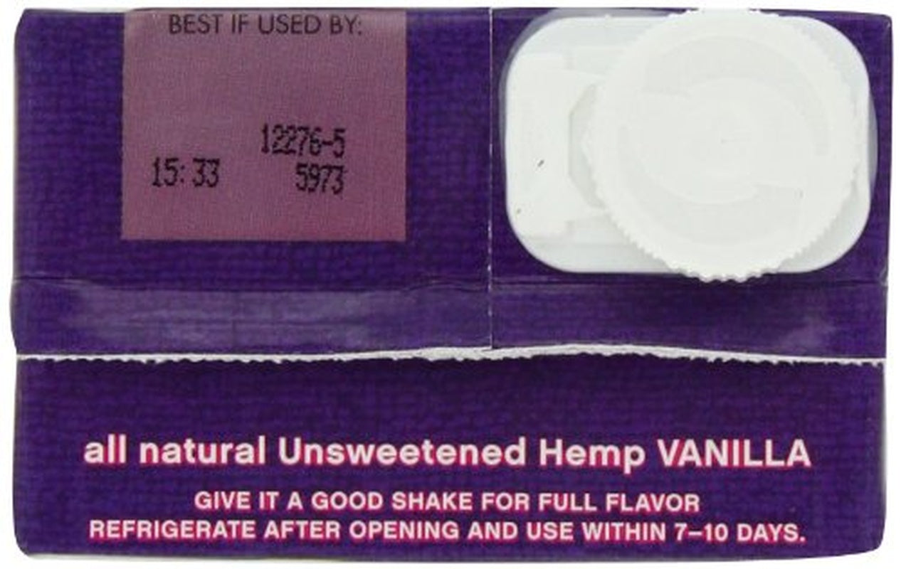 Pacific Natural Foods Hemp Vanilla - Unsweetened - Case Of 12 - 32 Fl Oz.