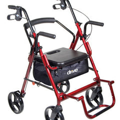 Duet Rollator/transport Chair Burgundy   All Care Store
