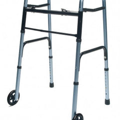 walker adult w 5 wheels folding blue case of 2