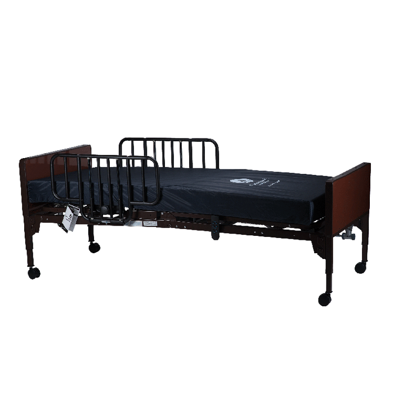 dynarex full electric homecare bed w full rail no rail half rail