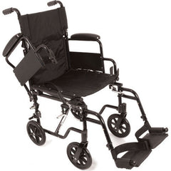 Probasics K4 Transformer Wheelchair with flip-back padded desk length arms and Elevating Leg rest ,8-inch Front 24 inch back Wheels