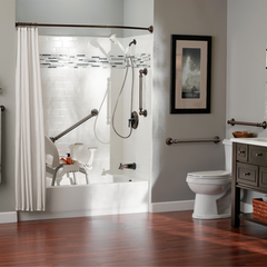 moen kingsley brushed nickel grab bar 1 25 x 24