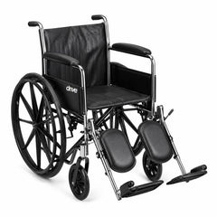 Wheelchair McKesson Dual Axle Full Length Arm Swing-Away Elevating Legrest Black Upholstery 18 Inch Seat Width Adult 300 lbs. Weight Capacity, Packaging Type- Each