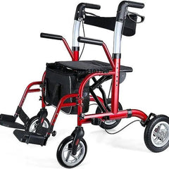 hct 9124g health home care medical easy folding rollator walker for seniors rehabilitation training mobility aids with seat