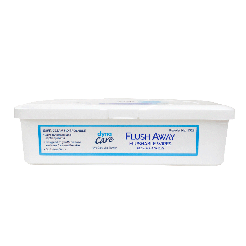 dynarex flushable wipes