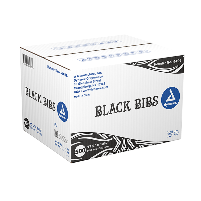 dynarex black bibs