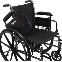 Probasics K3 Lightweight Wheelchair with flip back height adjustable arms and swing-away footrests with heel loops or elevating legrests with composite footplates ,8" x 1" Front 24" Back Wheels ,less than 36 pounds ,16" x 16" ,WC31616DS