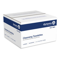 Dynarex Antiseptic Skin Towelettes – 5% Alcohol / 0.13% Benzalkonium Chloride, 5 x 7 in Individual Packets, Box of 100, Latex-Free