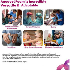 Foam Dressing Aquacel 4 X 4 Inch Without Border Waterproof Film Backing Nonadhesive Square Sterile, Packaging Type- Box