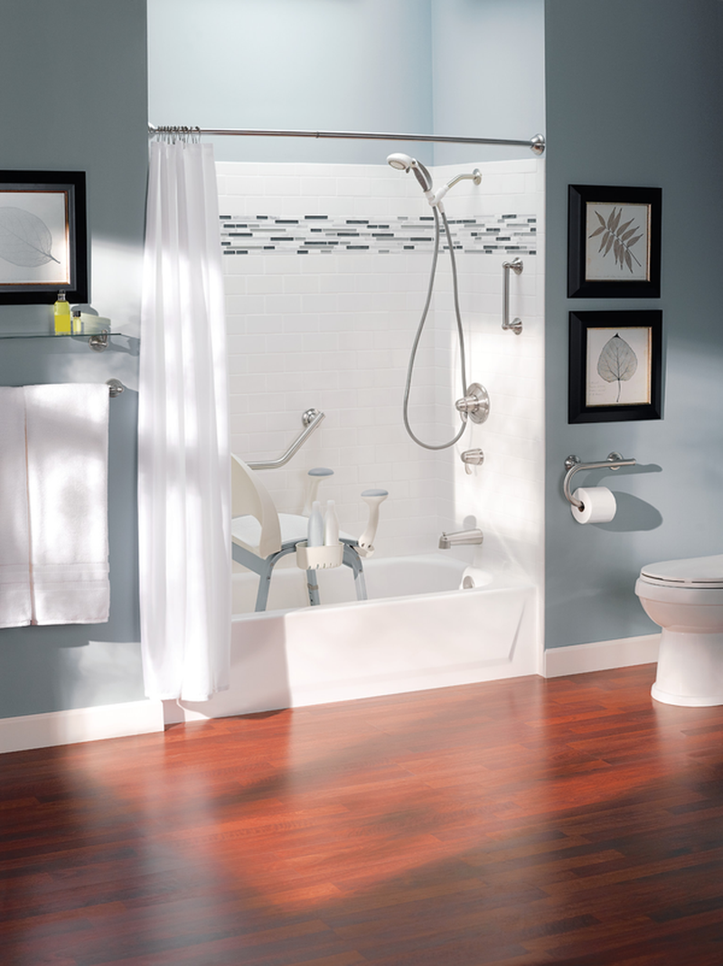 integrated grab bar w toilet paper holder chrome moen