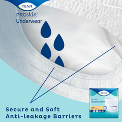 unisex adult absorbent underwear tena proskin plus pull on with tear away seams 2x large disposable moderate absorbency packaging type case