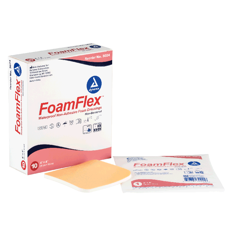 dynarex foamflex non adhesive waterproof foam