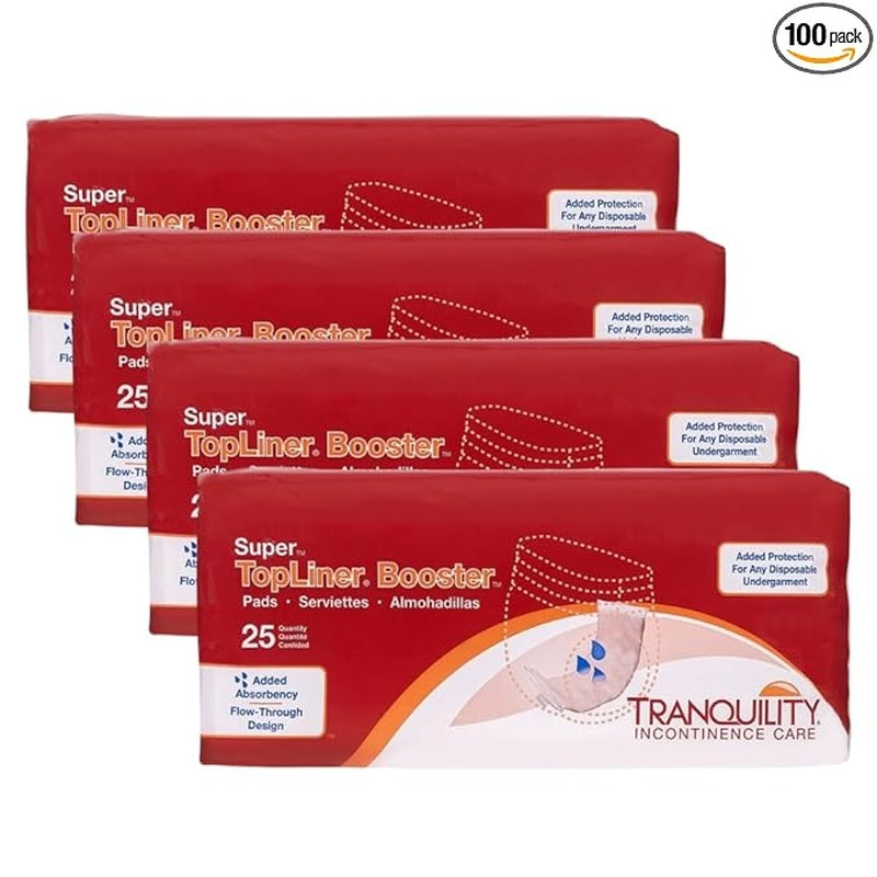 booster pad tranquility topliner 4 1 4 x 15 inch heavy absorbency super absorbent core super packaging type case