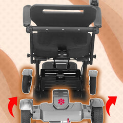titan mobility ultra lightweight collapsible travel electric wheelchair