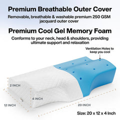 memory pillow 20 x 12 x 4