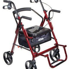 duet rollator transport chair black