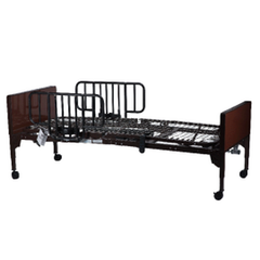 semi electric homecare bed w half rail