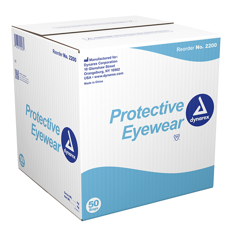 dynarex safety glasses protective eye goggles 50cs
