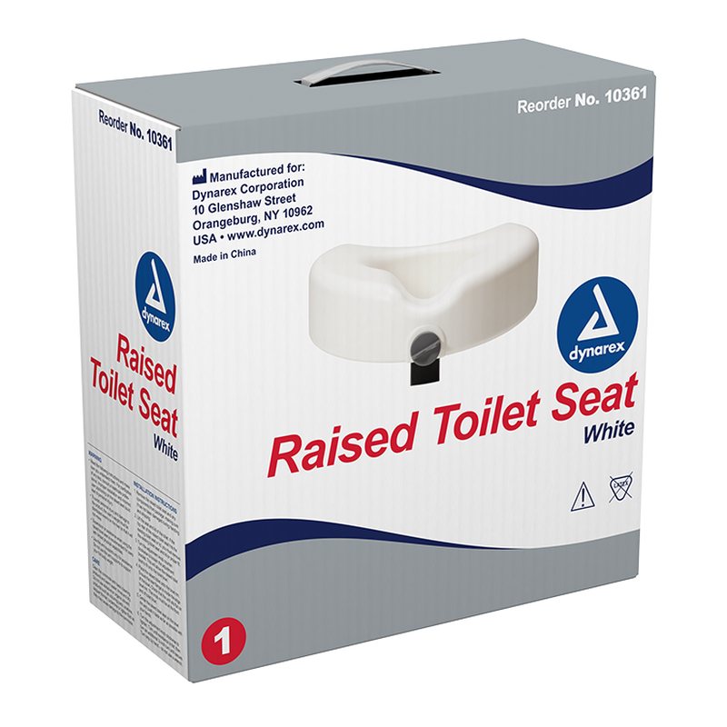 dynarex raised toilet seat with arms