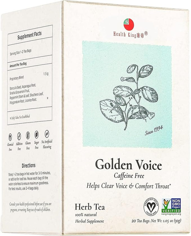 Health King Golden Voice Herb Tea - 20 Tea Bags