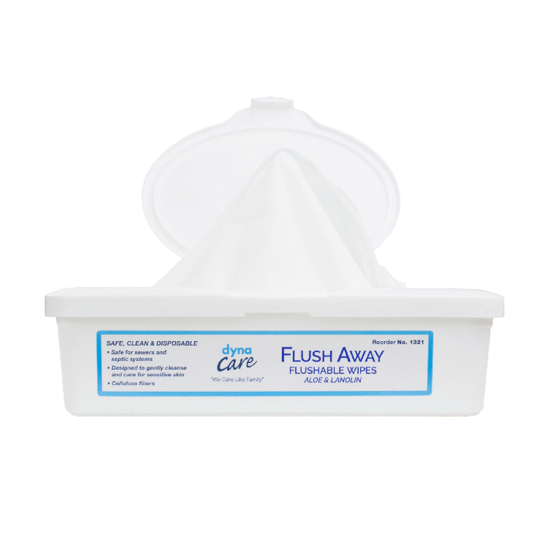 dynarex flushable wipes