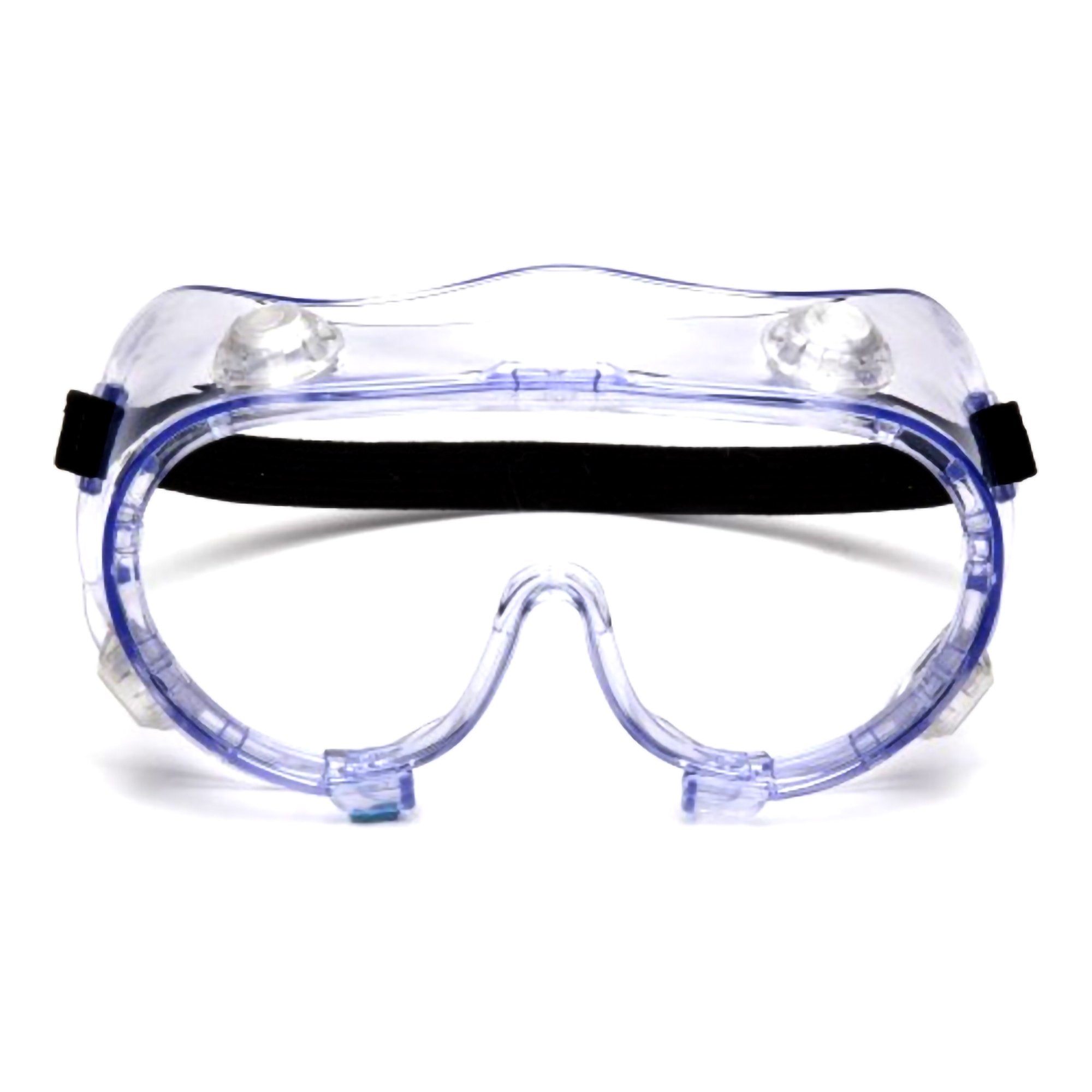 Protective Goggles Pyramex Fit Over Uncoated Clear Tint Polycarbonate Lens Clear Frame Elastic Strap One Size Fits Most