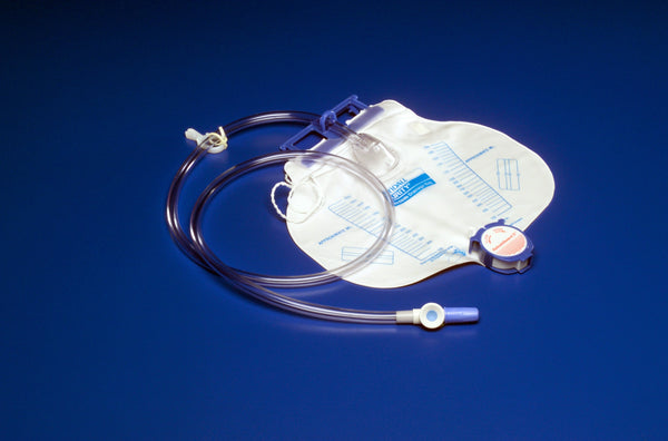 Urinary Drain Bag Dover Anti Reflux Valve / Splashguard II Drain Spout Sterile 2,000 mL Vinyl