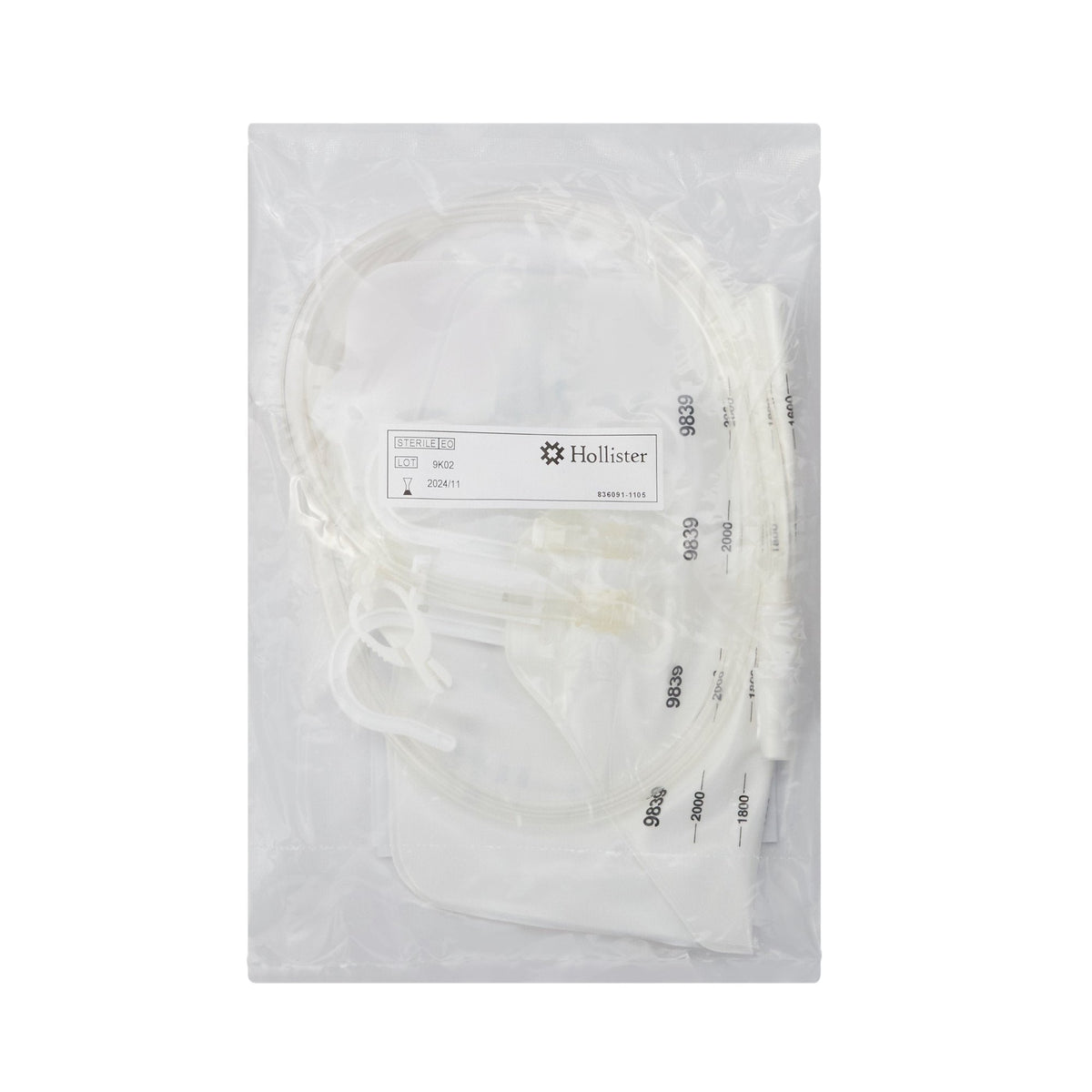 urinary drain bag hollister anti reflux valve sterile 2000 ml vinyl packaging type box