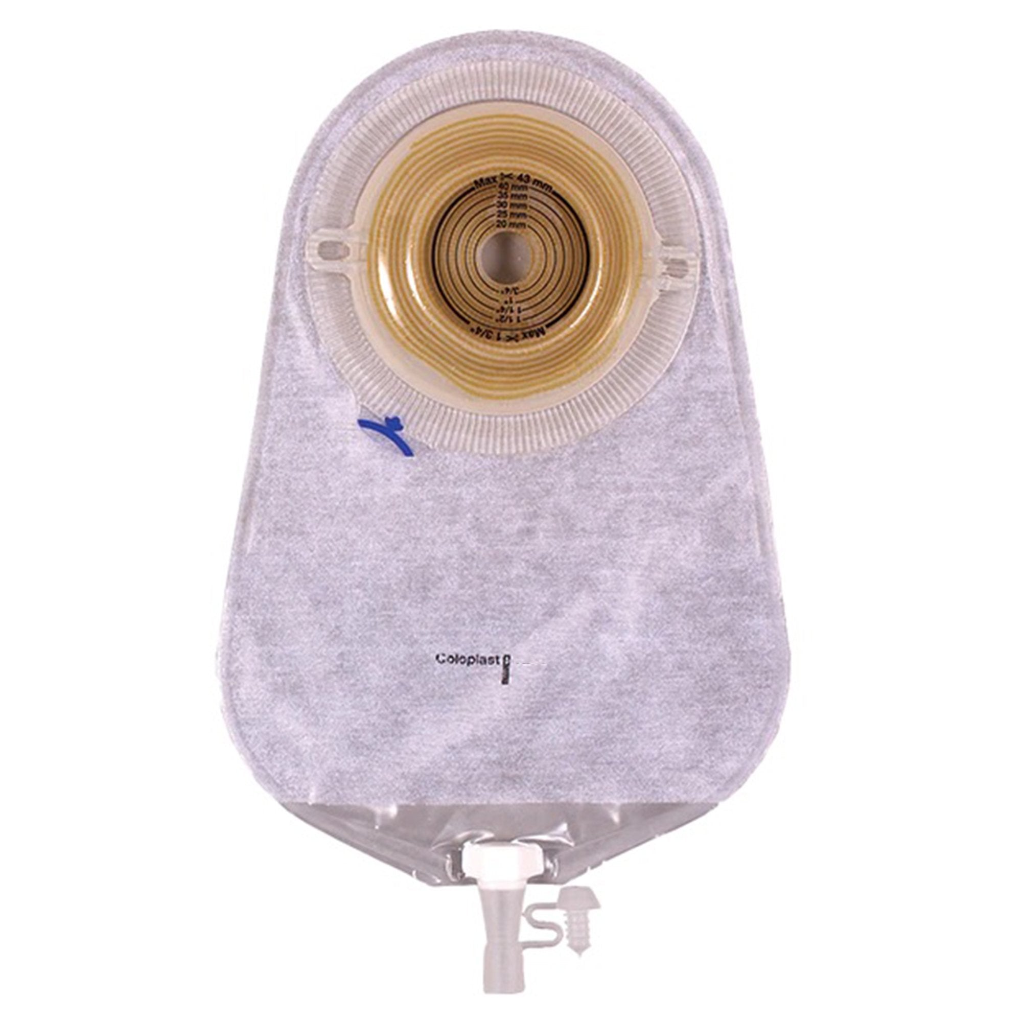 Urostomy Pouch Assura One Piece System 10 3/4 Inch Length Convex, Pre Cut 7/8 Inch Stoma Drainable