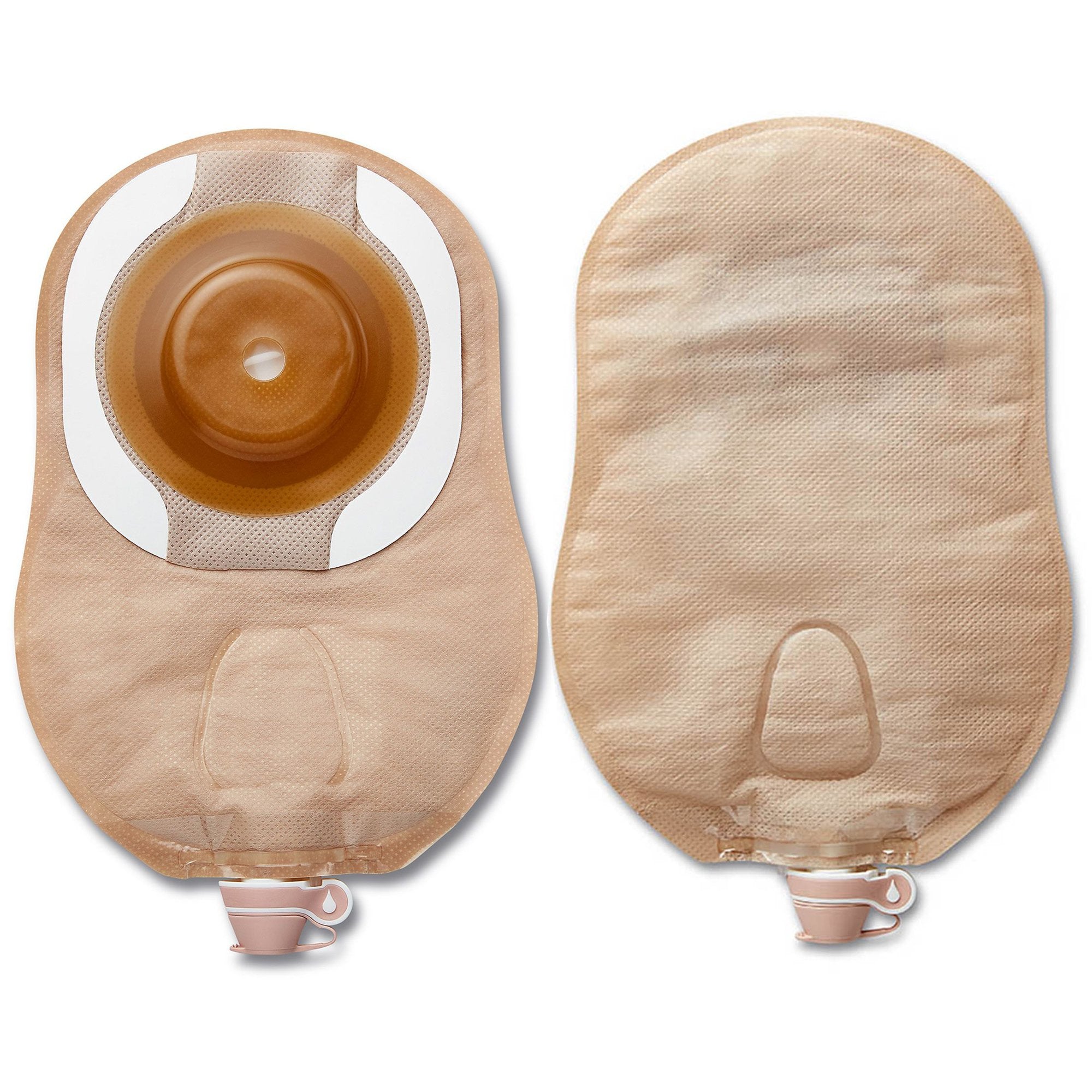 Urostomy Pouch Premier One Piece System 9 Inch Length Flat, Pre Cut 1 Inch Stoma Drainable