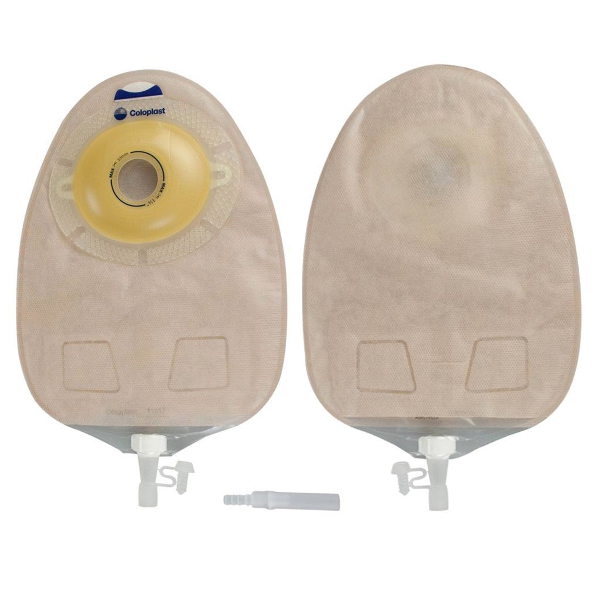 Urostomy Pouch SenSura One Piece System 10 3/8 Inch Length, Maxi Convex Light, Pre Cut 1 1/4 Inch Stoma Drainable
