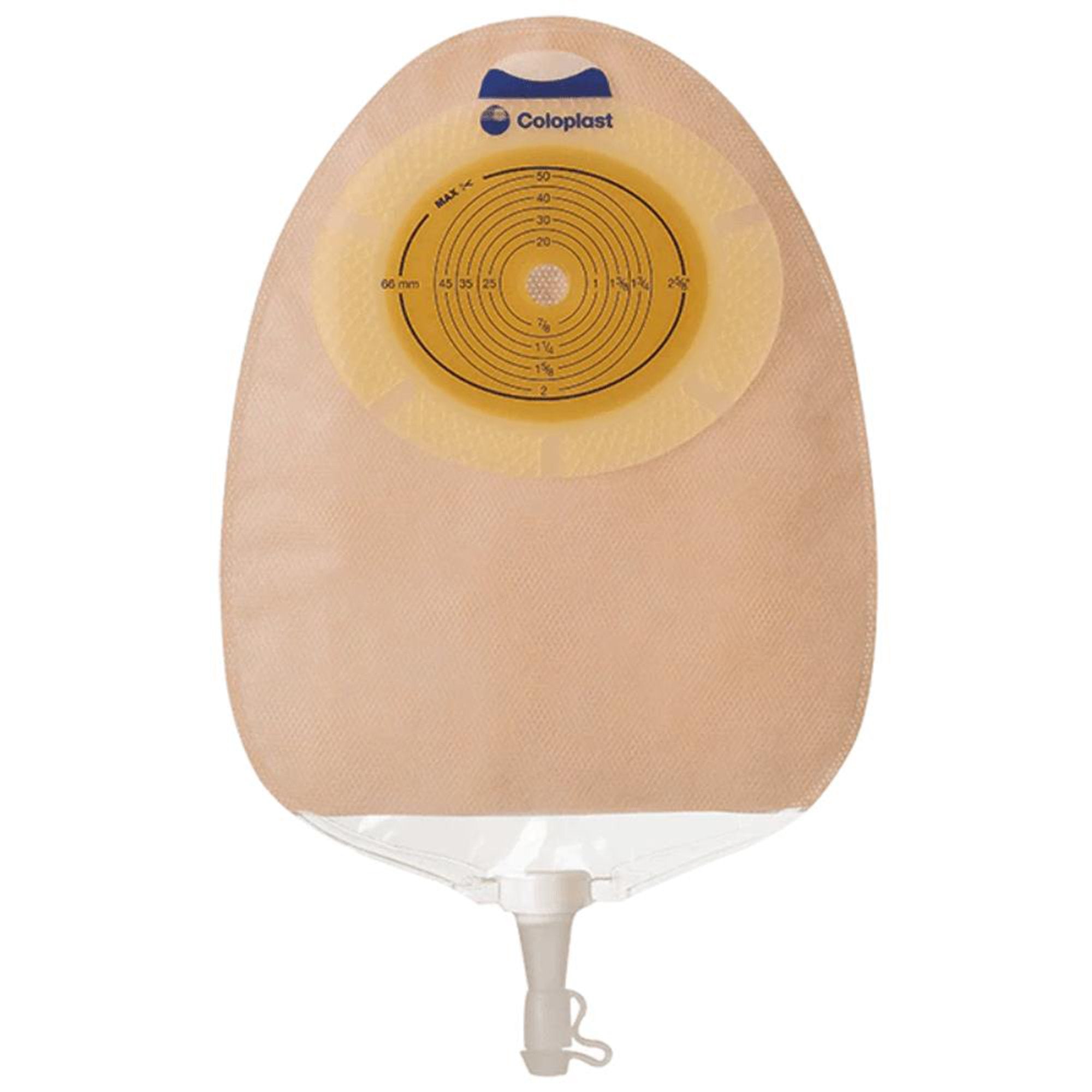 Urostomy Pouch SenSura One Piece System 10 3/8 Inch Length, Maxi Flat, Pre Cut 3/8 to 3 Inch Stoma Drainable