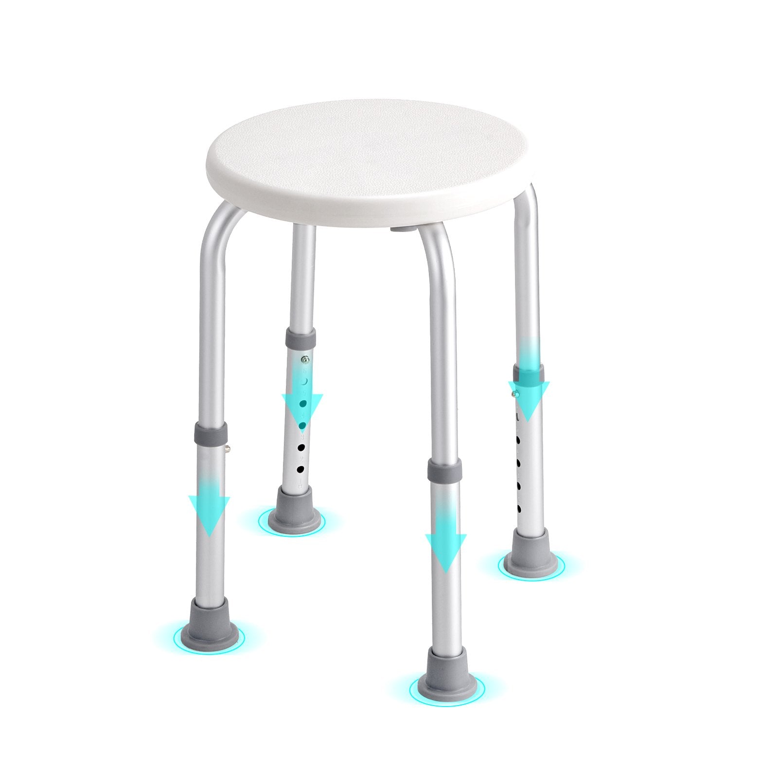VEVOR Shower Chair for Inside Shower Adjustable Height Shower Stool Non-Slip Bench Bathtub Seat  for Elderly Disabled Adults