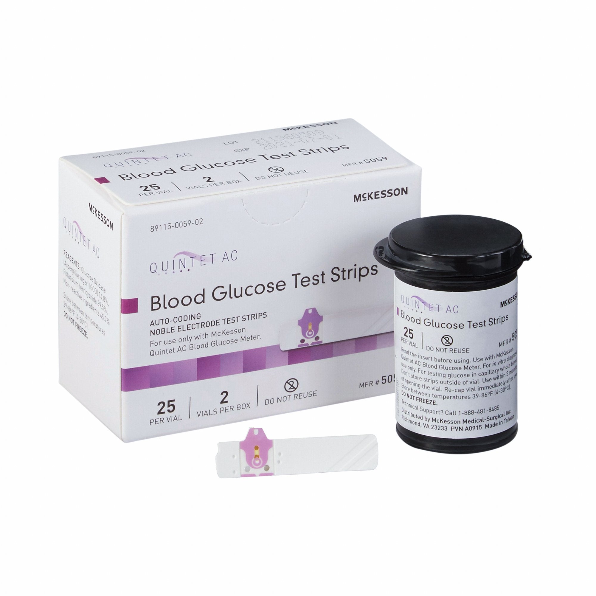 Blood Glucose Test Strips Quintet AC 50 Strips per Pack, Packaging Type- Box