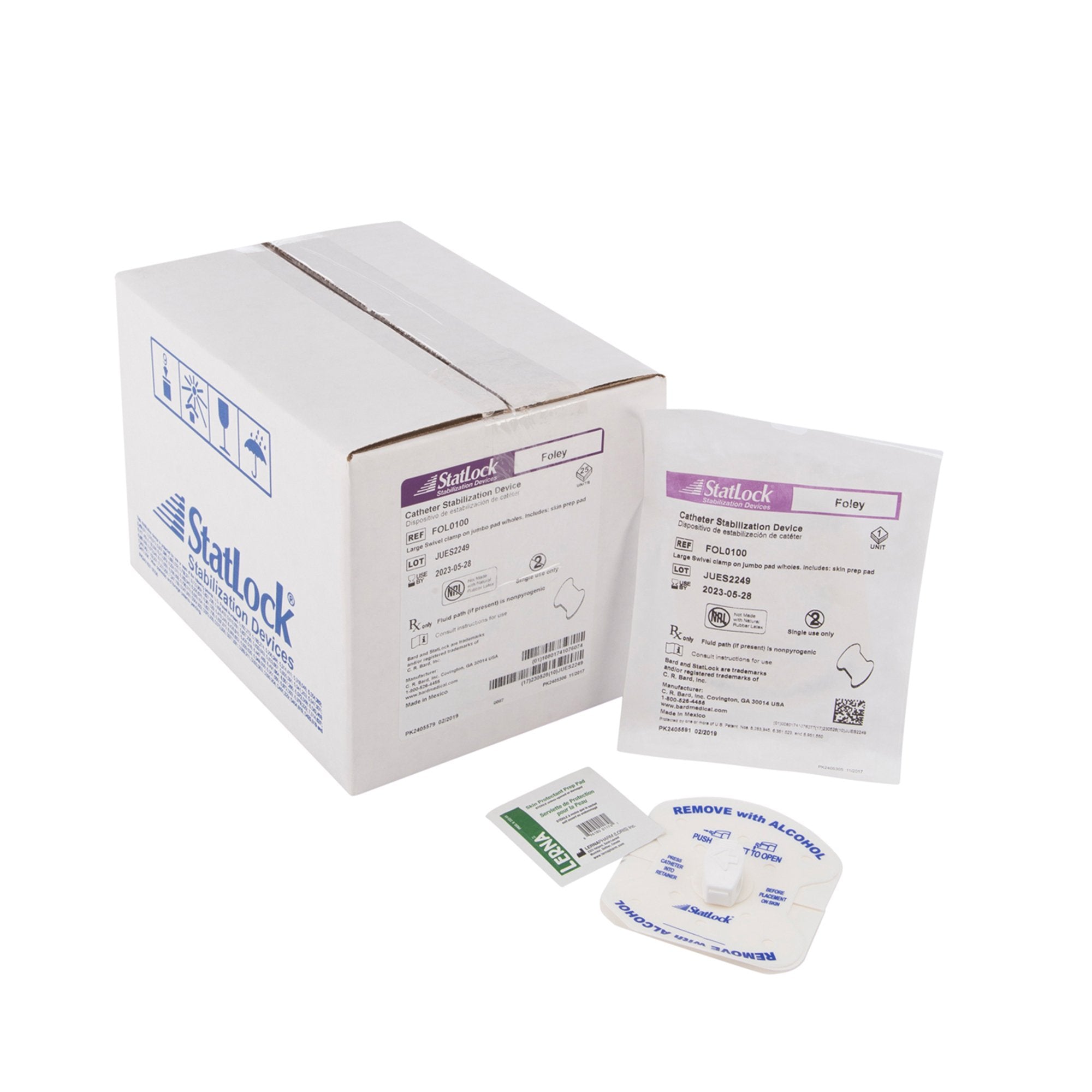 Foley Catheter Secure Statlock, Packaging Type- Box