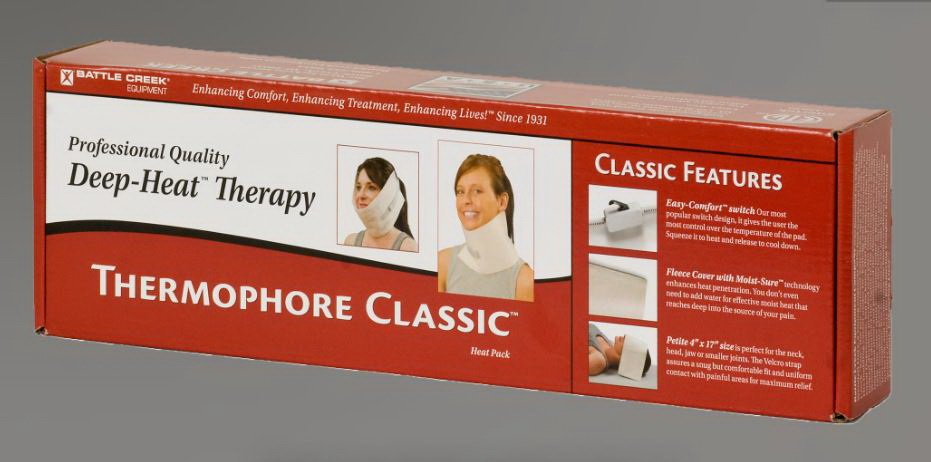 Moist Heating Pad Thermophore® Classic™ Neck / Jaw / Sinus Petite Cotton Blend Cover Reusable