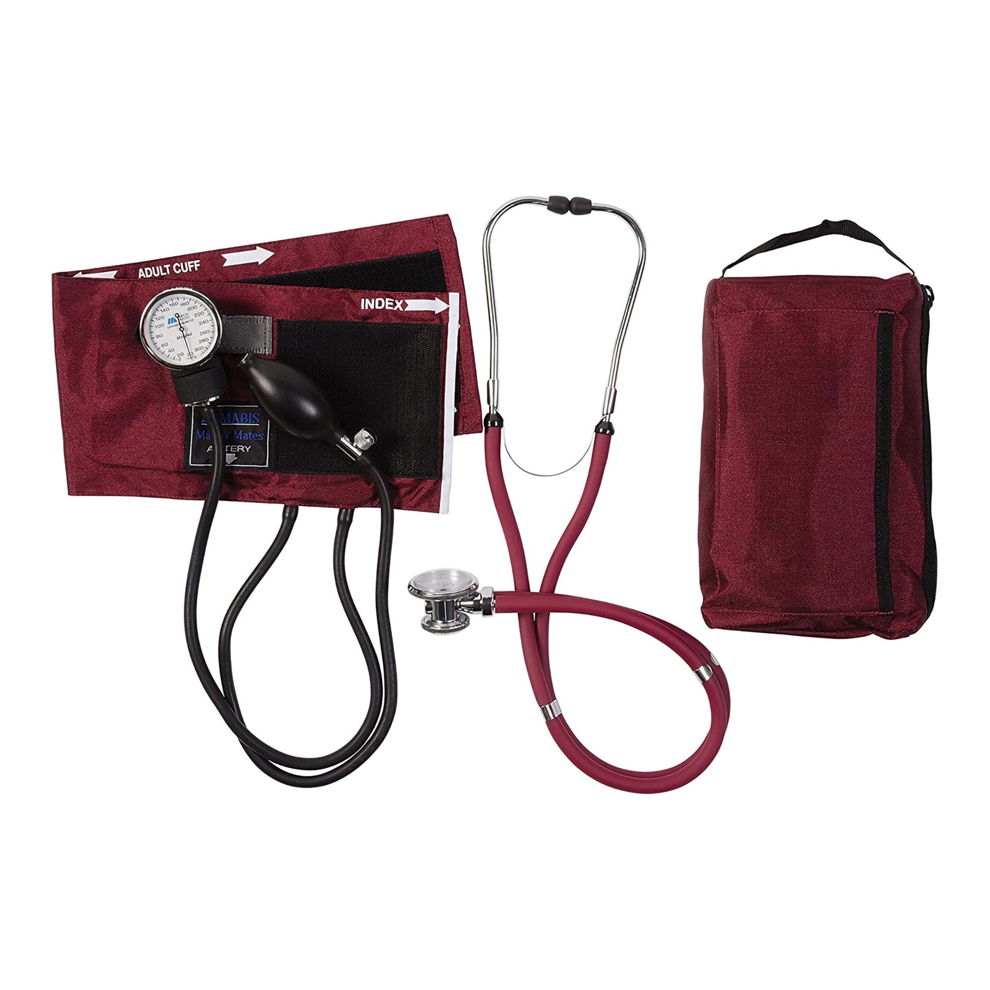 Reusable Aneroid / Stethoscope Set Match Mates Dual Head Sprague Stethoscope Palm Aneroid