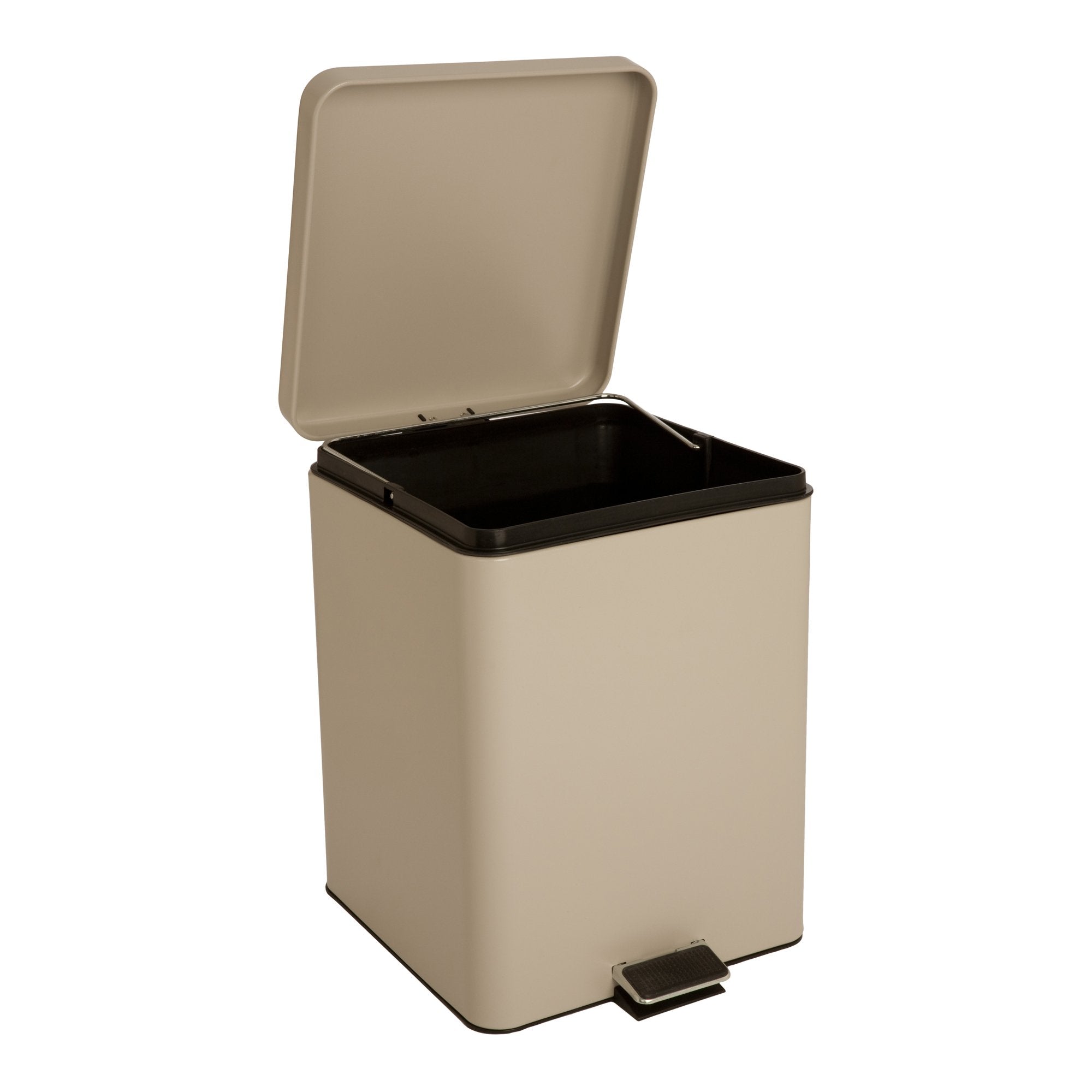 Trash Can McKesson 20 Quart / 5 gal. Beige Steel Square, Packaging Type- Each