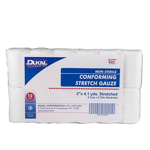 Conforming Bandage Dukal 2 Inch X 4-1/10 Yard 1-Ply NonSterile 12 per Pack, Packaging Type- Case