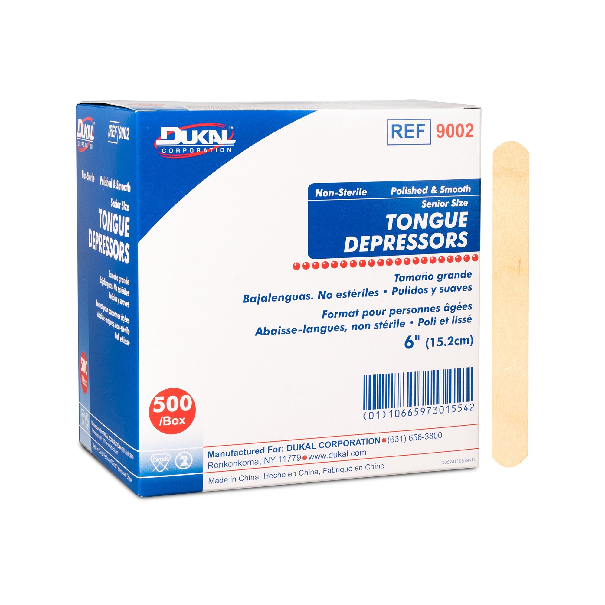 Tongue Depressor Dukal 6 Inch Length Wood Senior, Packaging Type- Box