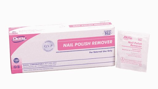 Nail Polish Remover Pad Dukal 50 mm X 57 mm, Packaging Type- Box