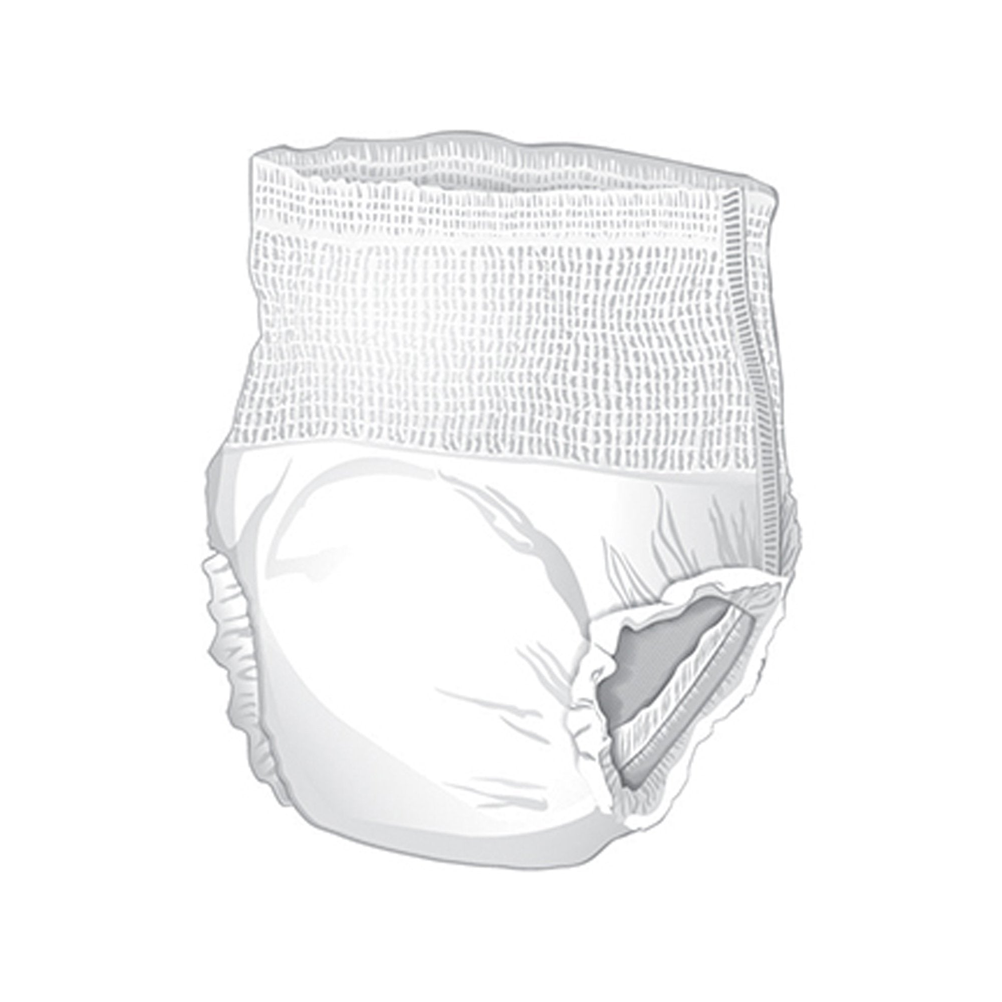 Unisex Adult Absorbent Underwear McKesson Pull On with Tear Away Seams Large Disposable Heavy Absorbency, Packaging Type- Case