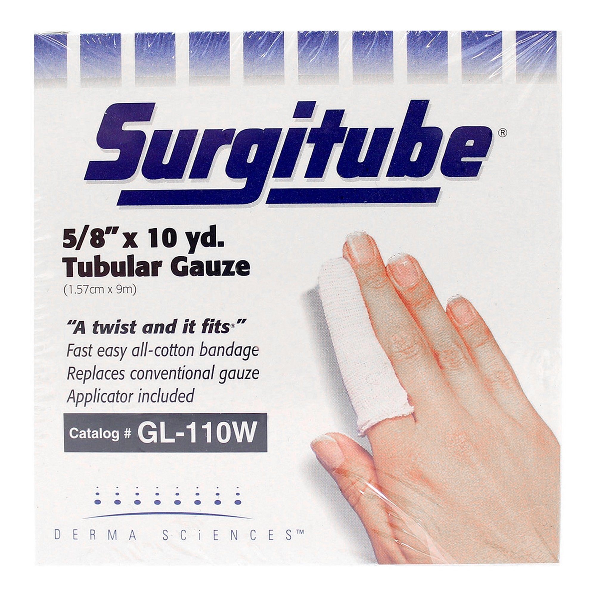 Tubular Retainer Dressing Surgitube® Cotton 5/8 Inch X 10 Yard Size 1 White Small Finger / Toe NonSterile