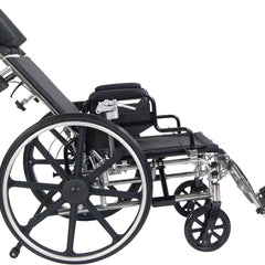Drive Medical Viper GT Reclining Flip Wheelchair with Flip Back Rem Desk Arm and Swing-away Elevating Leg Rests ,24" composite Wheels ,300 lbs Weight Capacity